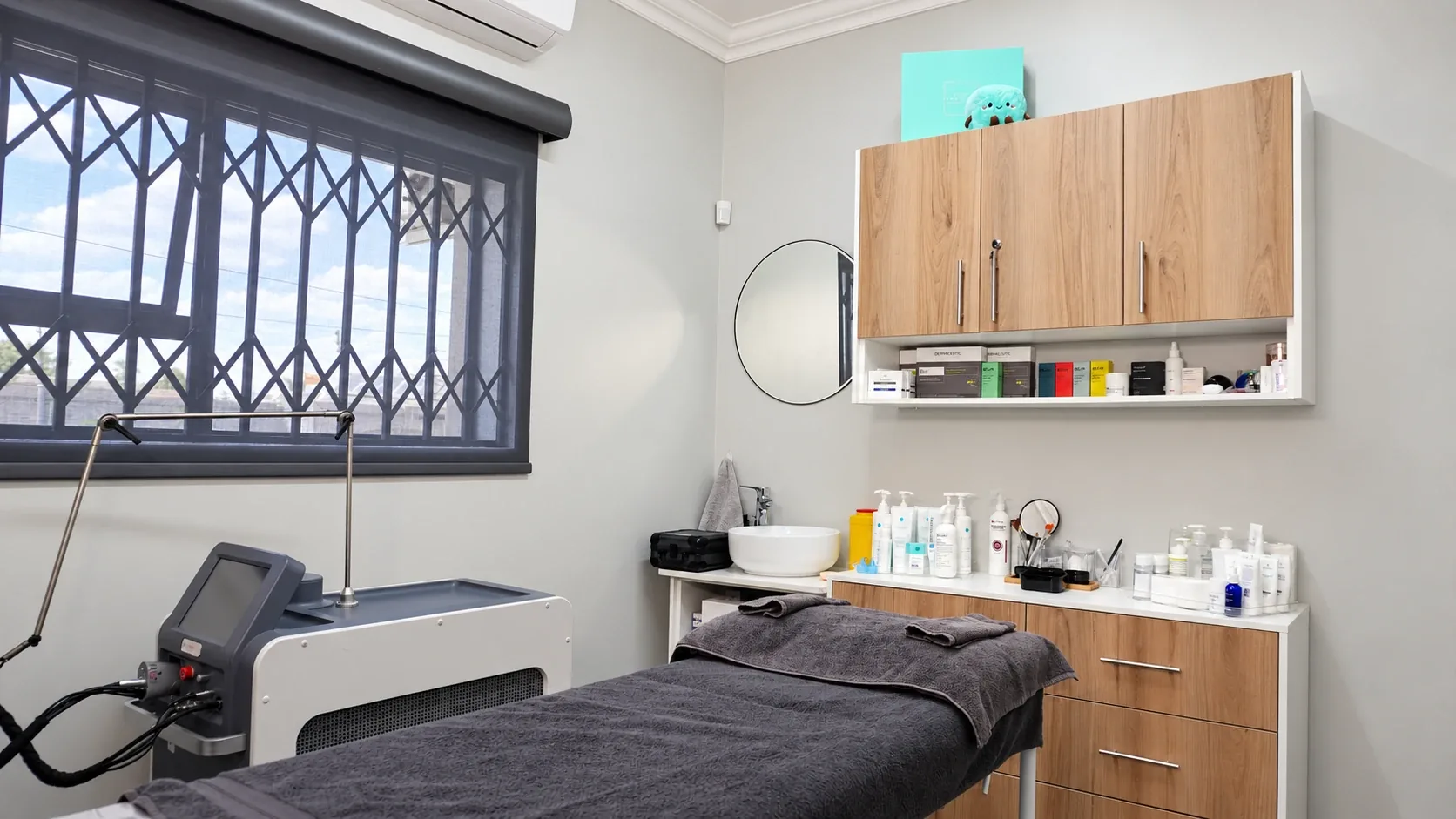 A treatment room at FY Medical Aesthetics